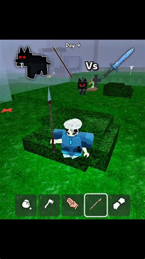 Spear Vs Ice Sword #roblox #99nightintheforest #fypシ #trend #robloxshorts #shorts #trend