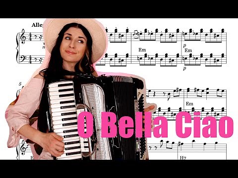 O Bella Ciao - accordion sheet music | EASY tutorial