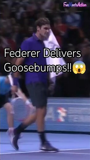 Crowd goes wild! Federer pulls it off 😳🎾 #tennis #shorts