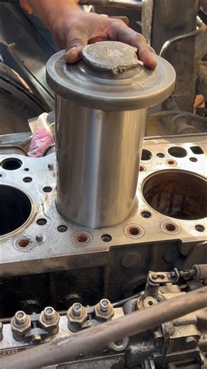 Handmade Engine Cylinder Liner Installation #cylinder #engine #liner #sleeve