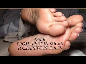 ASMR: Too hot to sleep with socks. Barefoot soles make soothing relaxing scratching sounds. #youtube