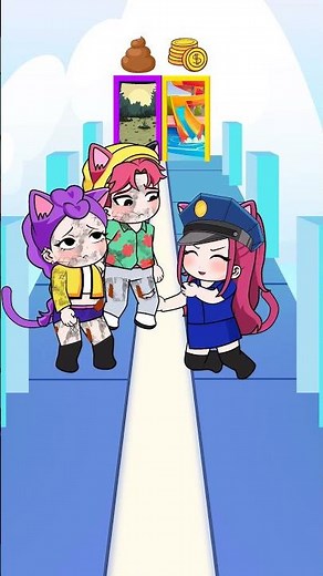 POV 😁💓😂😎 Rich pool or Poor pool - Which one will Rumi vs Mira choose? #shorts