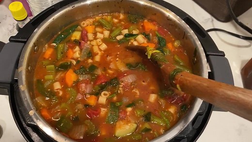 Hearty. Happy. Healthy. Minestrone is all of these things so easy to make. https://pressureluckcooking.com/recipe/instant-pot-minestrone-soup/ | Pressure Luck Cooking