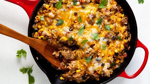 This Cheesy, 40-Minute Mexican Beef 'N' Rice Skillet Is My Go-To One-Pan Dinner