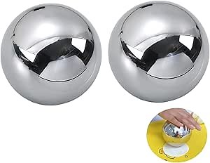 Rolling Dough Ball, Circular Rolling Ball, Smooth stainless steel rolling ball for Baking Fondant, Pasta, Bread, Pastry, Cookies, Pizza, Pie, Cylinder Style
