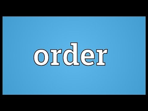 Order Meaning