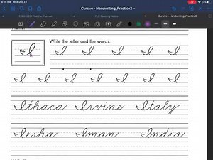 Capital Cursive I: Video 16