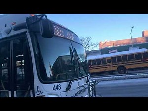 Bee-Line Bus New Flyer XDE40 Route 5 To ODELL AVE #448 YONKERS NEPPERHAN AVE ALL ELECTRIC HYBRID BUS