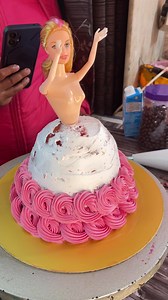 3.3K views · 99 reactions | Doll cake decoration Nozzel star mid size Colour raspberry red and white Pound one | Sucharita's CookBook | Facebook