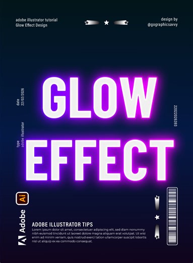 Adobe Illustrator 2026 - Tips for Editable Glow Effect Design 🎨 . Follow Gographicsavvy Logobuzz7 for more . Contact us if you need a logo 📩 . #gographicsavvy | Gographicsavvy