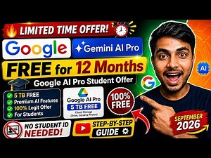 Google Gemini Pro FREE for 12 Months | Google AI Pro Subscription for Students | No Student ID