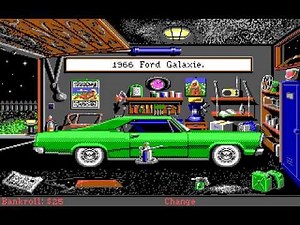 Street Rod 2 by California Dreams (1990). Probably the first PC game I ever played.