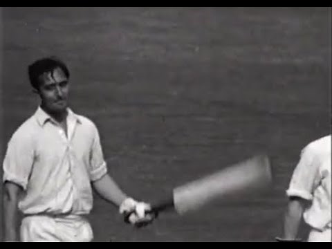 Denis Compton's obituary, BBC TV, Grandstand April 26 1997 with Steve Rider and Trevor Bailey