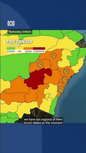 Hot and windy conditions create extreme and catastrophic fire conditions for NSW | ABC NEWS