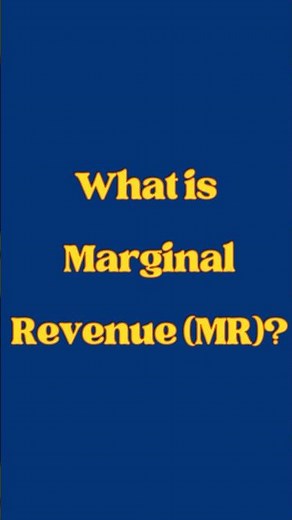 What is Marginal Revenue (MR) ? #microeconomics #class12 #economy #latest #viralvideo #education