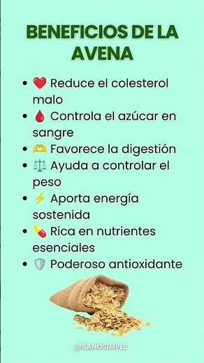 ¡7 MOTIVOS PARA COMER AVENA TODOS LOS DÍAS! #salud #avena #nutricion