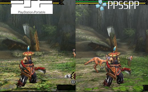 谁更强？PSP vs PPSSPP怪物猎人P3实机对决PSP模拟器！！！