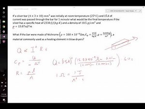 Joule heating and resistance vs resistivity in heating elements example problem