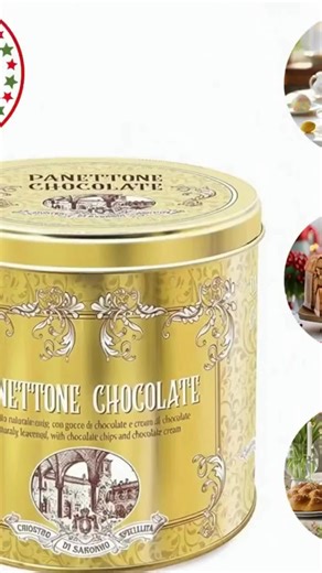 Chiostro Di Saronno 1kg Chocolate Panettone Gold Tin