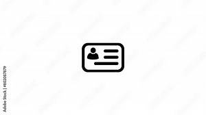 Identification card logo, national identity card icon, id card icon,