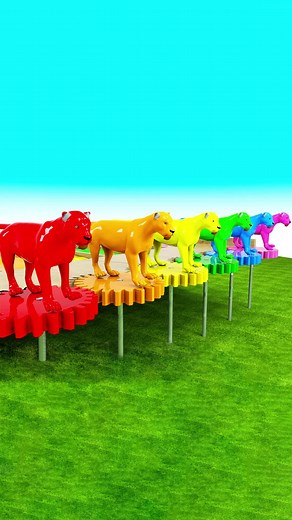 Learning Colors With Animals - Animal Jaguar Water Color Slider