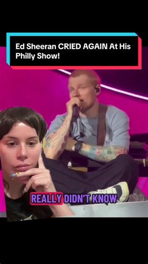 Ed Sheeran cried AGAIN at the close of his Philly show last night…for himself. 🥴 😵‍💫 #edsheeran #philly #looptour #macklemore #1A