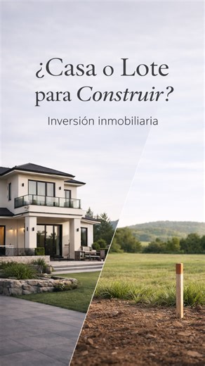 CAROLINA MESA on Instagram: "Casa lista para habitar 🏠 o lote para diseñar desde cero 🌱 Ambas son excelentes inversiones, pero no sirven para el mismo perfil de comprador. Mira este Reel y descubre cuál se adapta mejor a ti y a tus planes financieros."