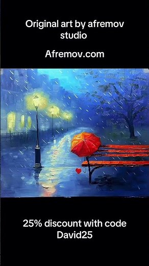 Collection of 10 original oil paintings in canvas by artists of afremov art studio