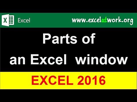 Parts of an Excel window - Learn Excel Fast - Excel 2016