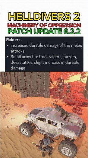 Raiders BUFF After Patch Update 6.2.2 - Helldivers 2