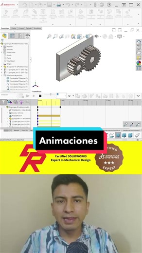 estudio de movimiento en solidworks, animaciones en solidworks . . . #solidworks #animaciones #solidworkstutorial #diseñocad #diseño3d #diseño3dsolidworks #estudiodemovimientosolidworks #solidworks2023