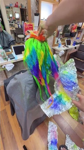 German Rainbow 🌈 Hair Dye – Boldest Color Mix Ever!