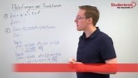 Funktionen ableiten - Beispielaufgaben mit Lösungen