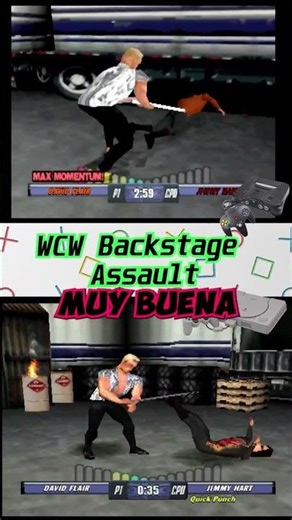 WCW Backstage Assault N64 vs PS1 #n64vsps1 #videojuegos #juegosretro