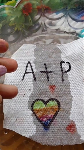 Tissue paper art 🎨 A+P/ #shortsviral #youtubeshorts #art #paper