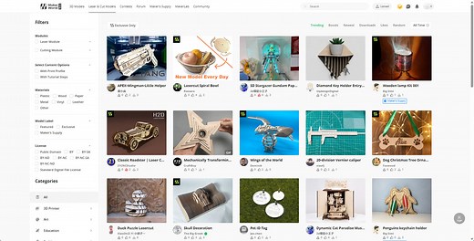 Bambu Labs MakerWorld erweitert Plattform um Laser- und Cut-Modellfunktionen