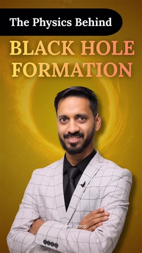VICHAR GROUP: Where Visionaries Are Born on Instagram: "Mass increases. Fuel exhausts. Gravity dominates. Star collapses → Black Hole forms. One concept. Multiple exam questions. Physics that decides your rank. 🚀 #BlackHoleFormation #JEEPhysics #NEETPhysics #PhysicsConcepts #ExamPhysics"