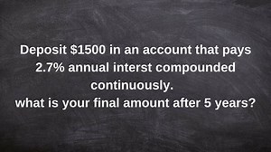 Determine the final value for compound interest problems