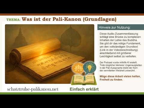 Einführung in den Pāli-Kanon (Grundlagen) - Die verschriftliche Lehre des Buddha