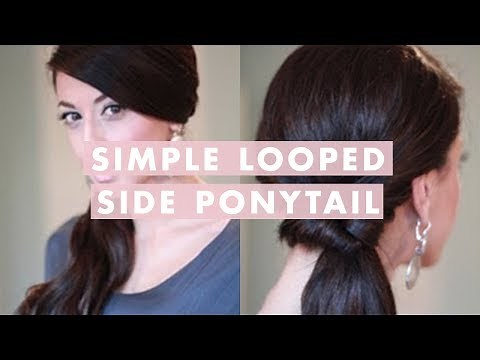 Simple Looped Side Ponytail