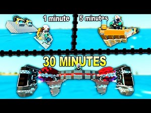 Speed Building a BOAT in 1 Minute, 5 Minutes, and 30 Minutes!