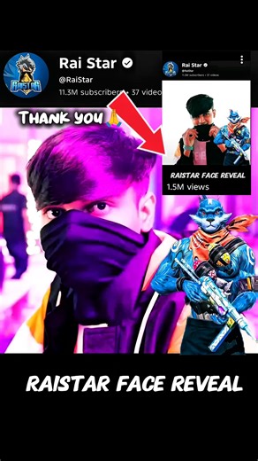 Rai Star face reveal 2025 #rai​ star #ShortTrending​ #badga99ff​ #M1NX​ #TondeGamer​ #total​ gaming