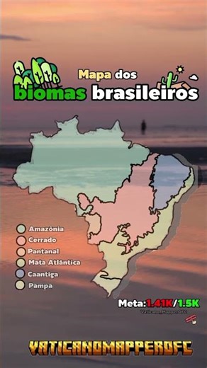 Map of Brazilian biomes || #maps #mapping #shorts