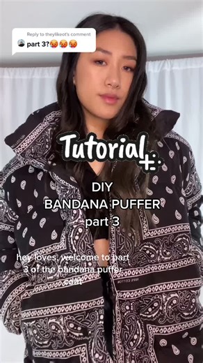 DIY Bandana Puffer Coat Sewing Tutorial Part 3