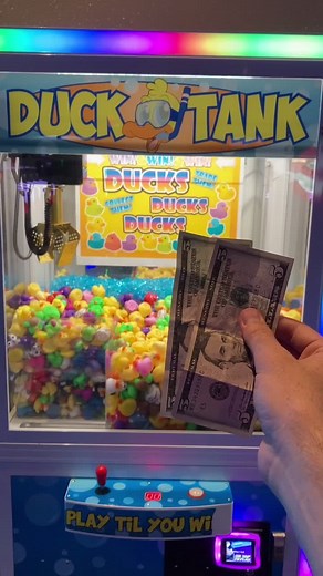 Rubber Duck Claw Machine Fun at Dave and Busters