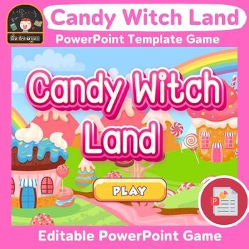 Candy Witch Land Editable Interactive PowerPoint Game Template