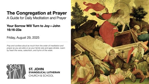 Your Sorrow Will Turn to Joy—John 16:16-23a