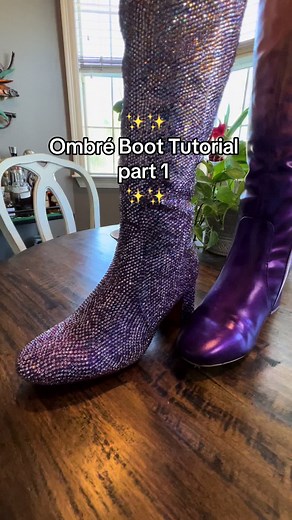 Ombre Rhinestones Boot Tutorial Part 1