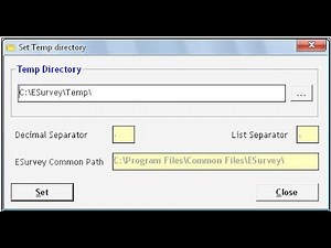 Set Temporary Path in ESurvey CADD Software