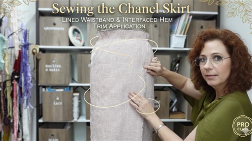 How to sew a Chanel style skirt waistband and hem tips
